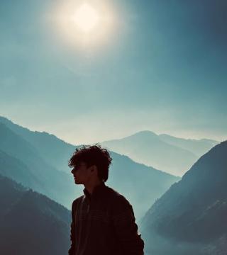 Aayush in the mountains